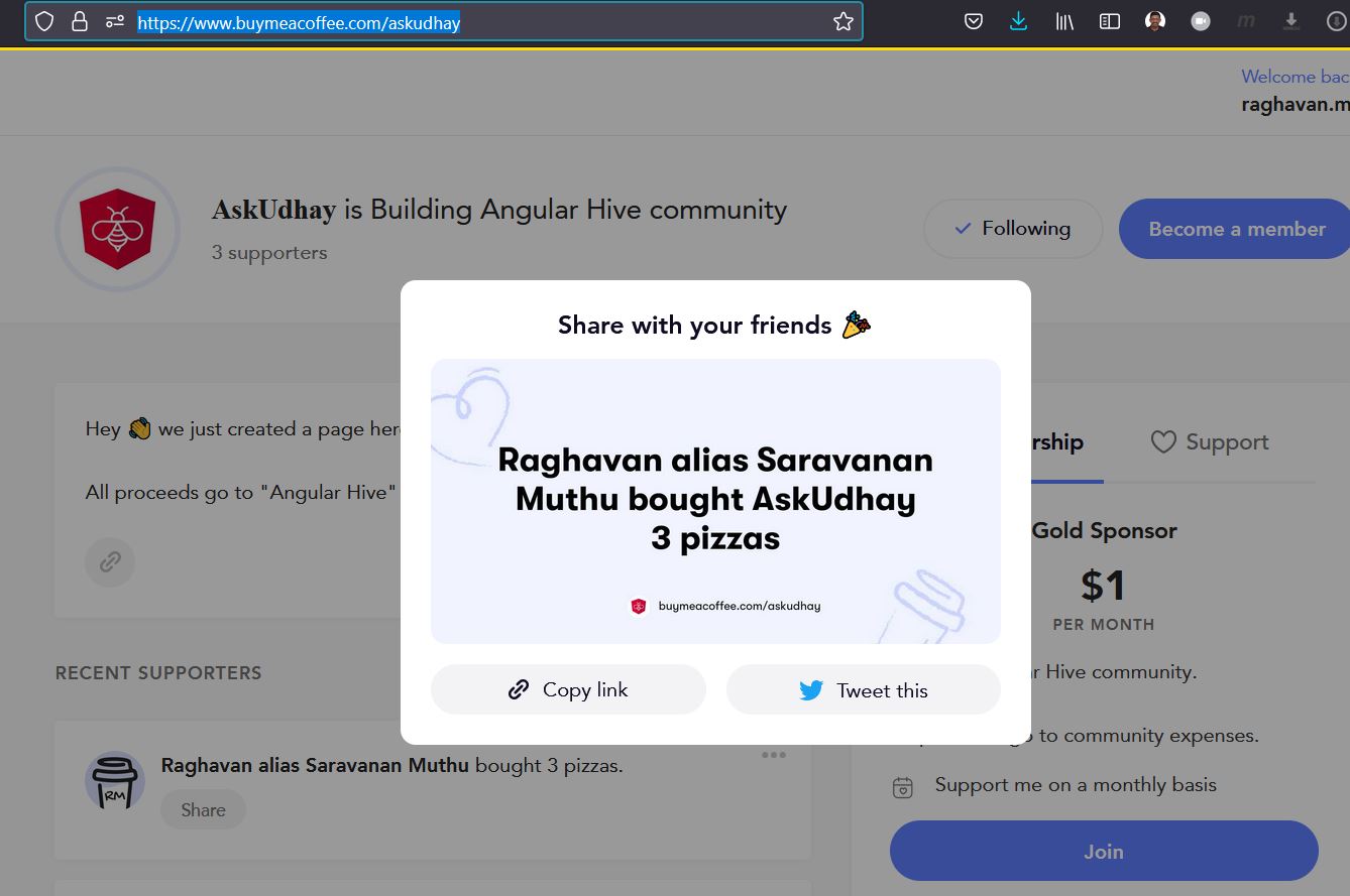 My contribution to AngularHive - AskUdhay via BuyMeACoffee