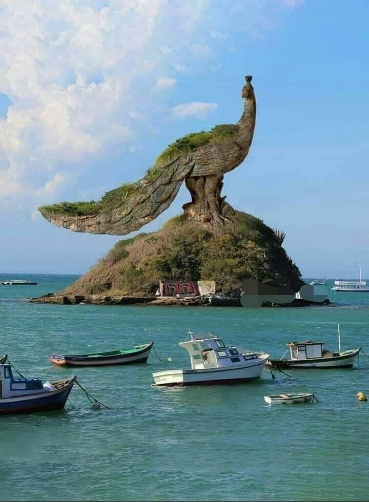 Rock in the shape of a Peacock